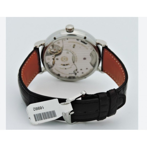 IWC Portofino Blue Dial Black Leather Hand-Wound Watch