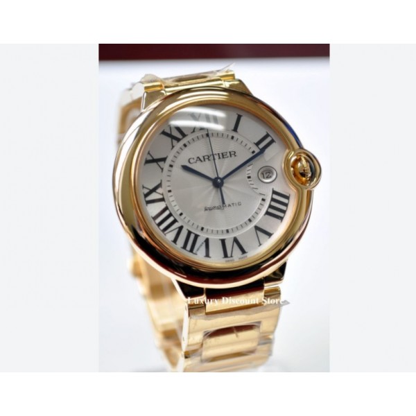 Cartier 18Kt Ballon Bleu Cartier 42mm W69005Z2 Yellow Gold Automatic Watch Men's large